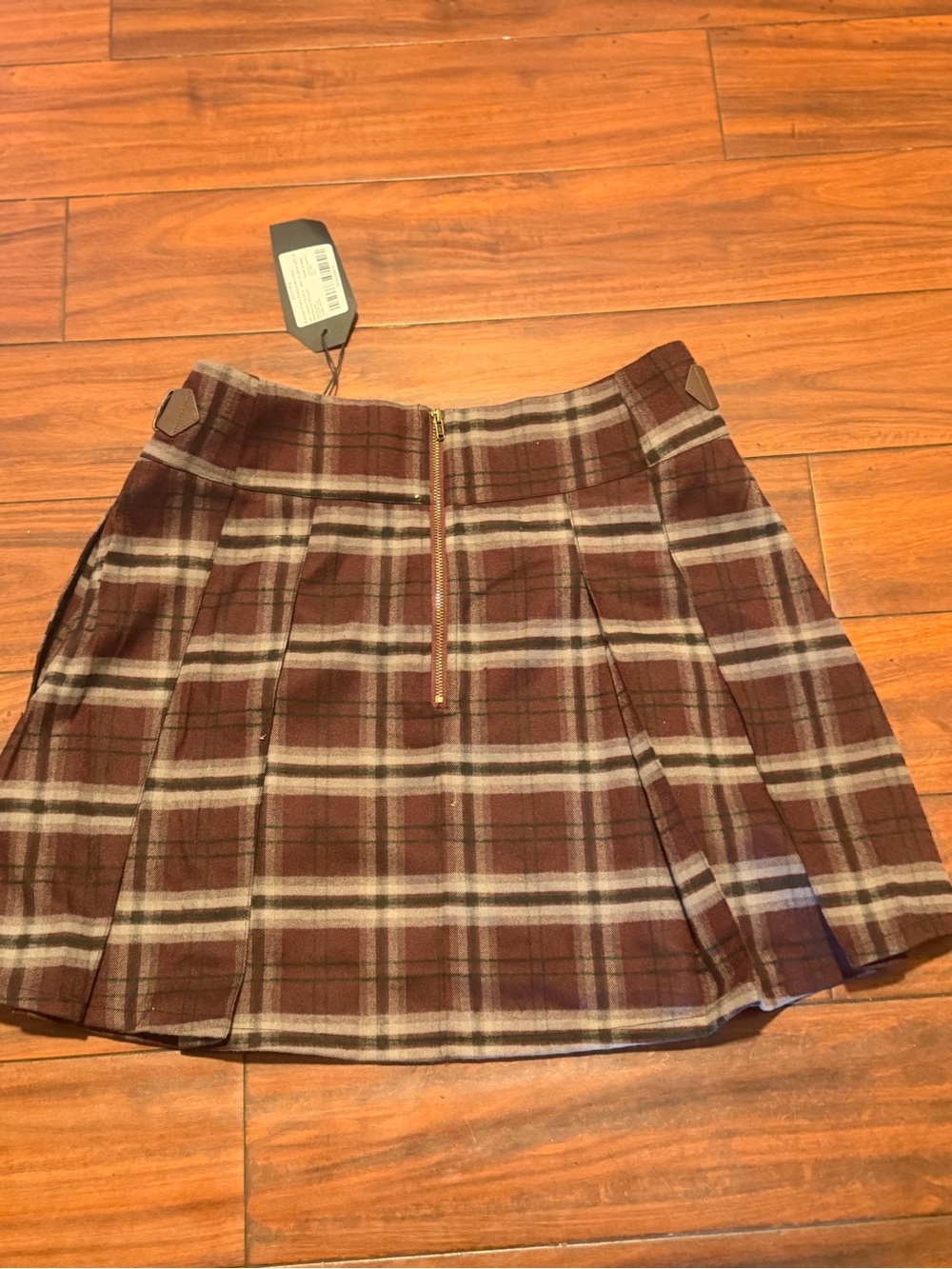 Disturbia burgundy and brown skirt women’s sizes 10 - Picture 4 of 11